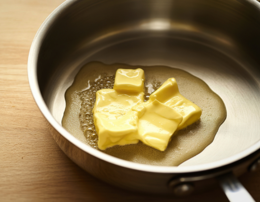 A natural temperature change: solid when cold, liquid when warm.